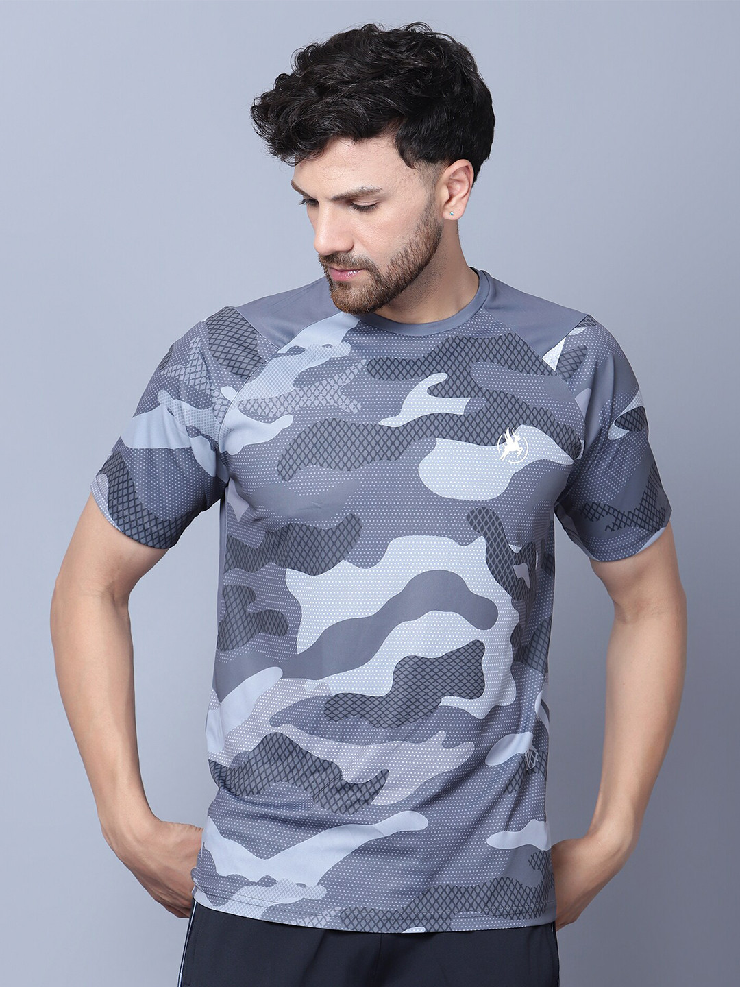 

Shiv Naresh Abstract Printed T-Shirt, Grey