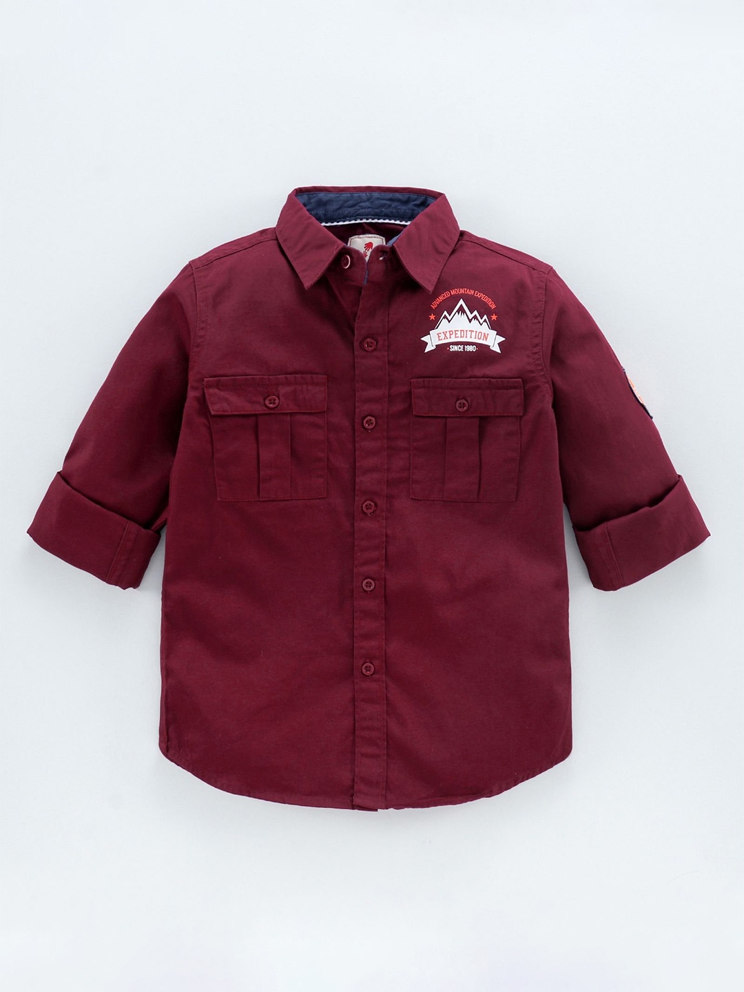 

JusCubs Boys Premium Opaque Casual Shirt, Maroon