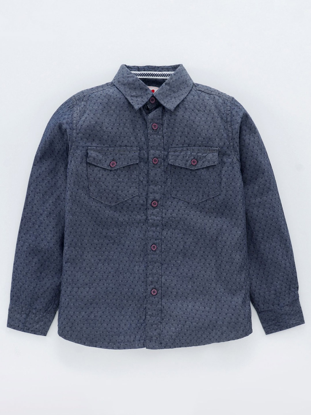 

JusCubs Boys Premium Typography Printed Cotton Casual Shirt, Blue