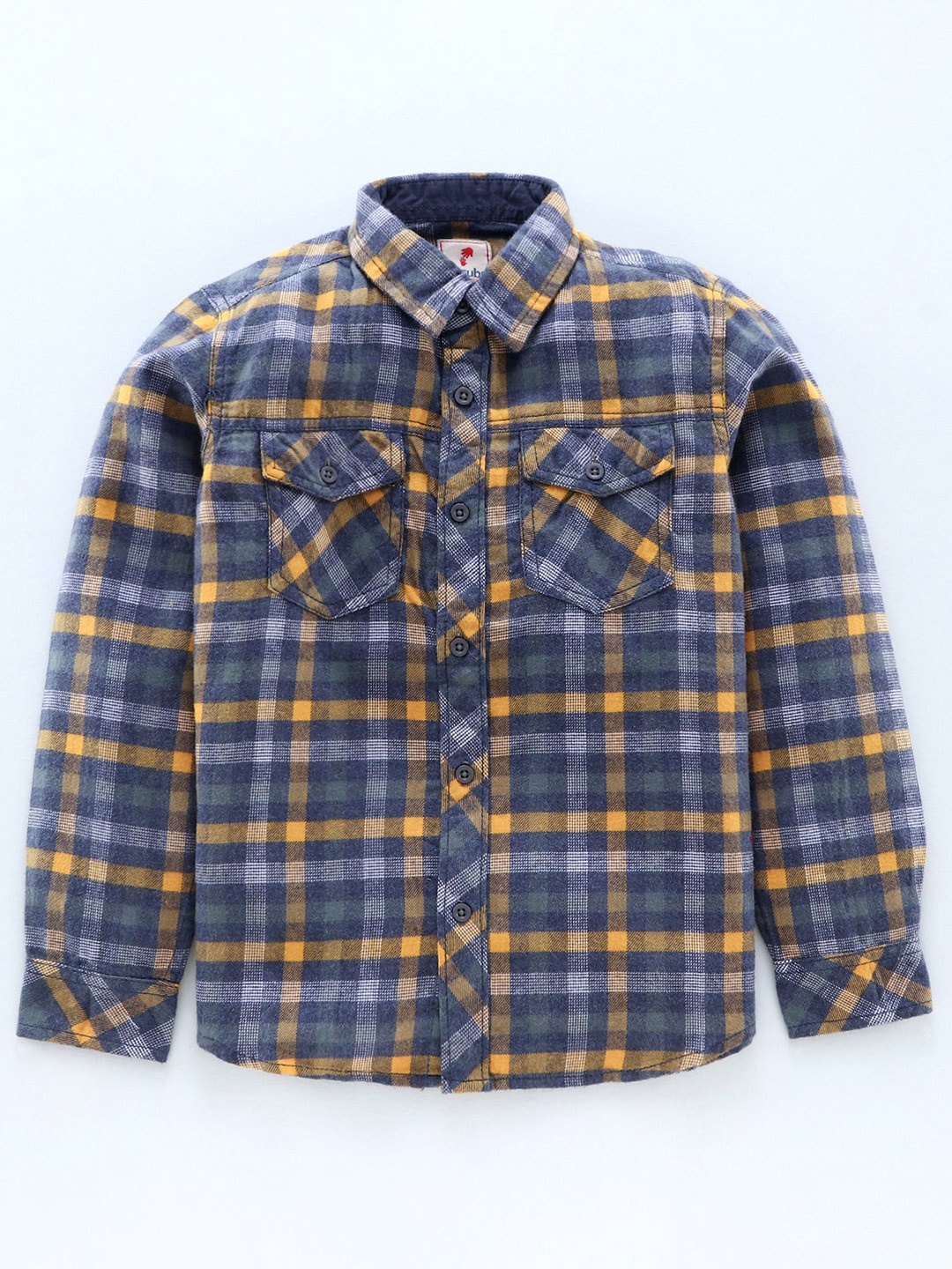 

JusCubs Boys Premium Tartan Checks Cotton Casual Shirt, Yellow