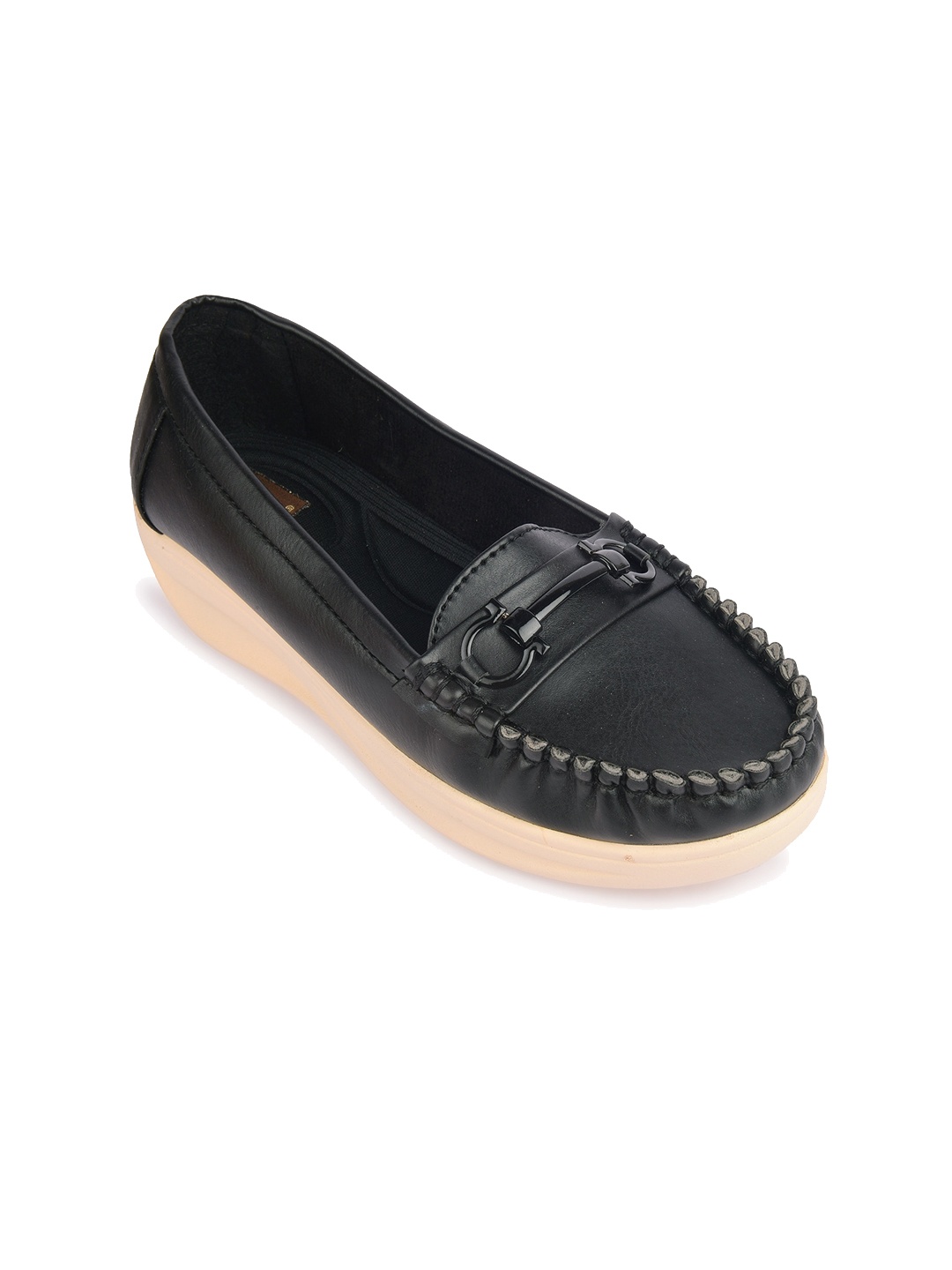 

DESI COLOUR Women Comfort Insole Slip-On Loafers, Black
