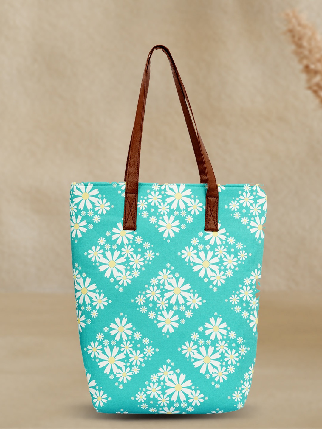 

Sangria Floral Printed Tote Bag, Green