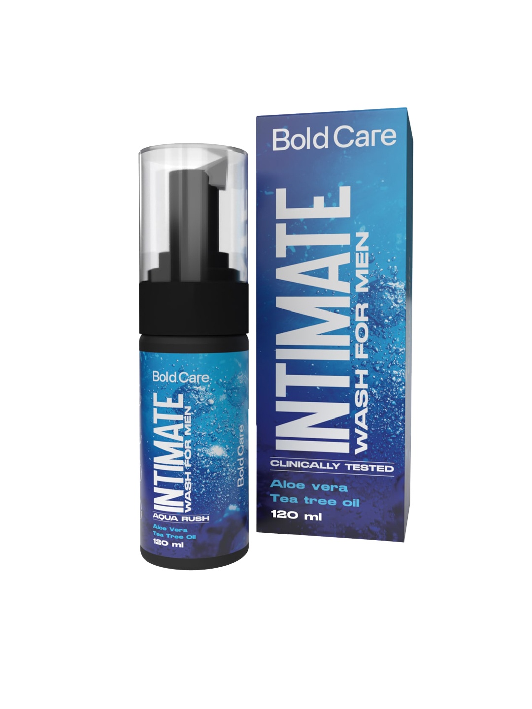 

Bold Care Men Aqua Rush Intimate Wash 120ml, Blue