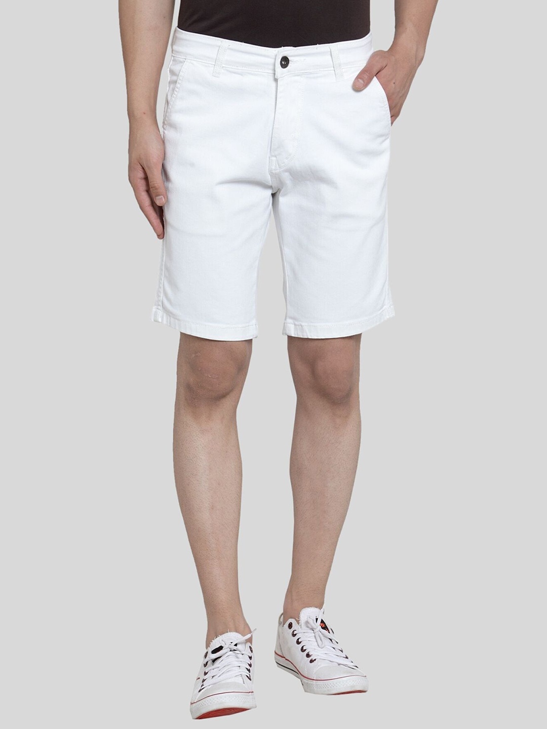 

Ben Martin Men Mid-Rise Chino Shorts, White