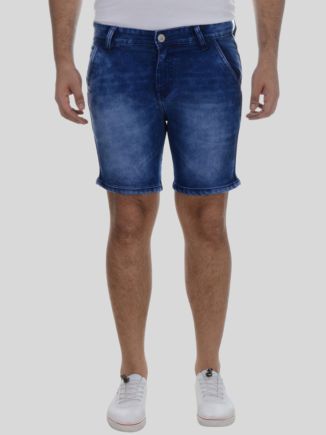 

Ben Martin Men Mid-Rise Denim Shorts, Blue