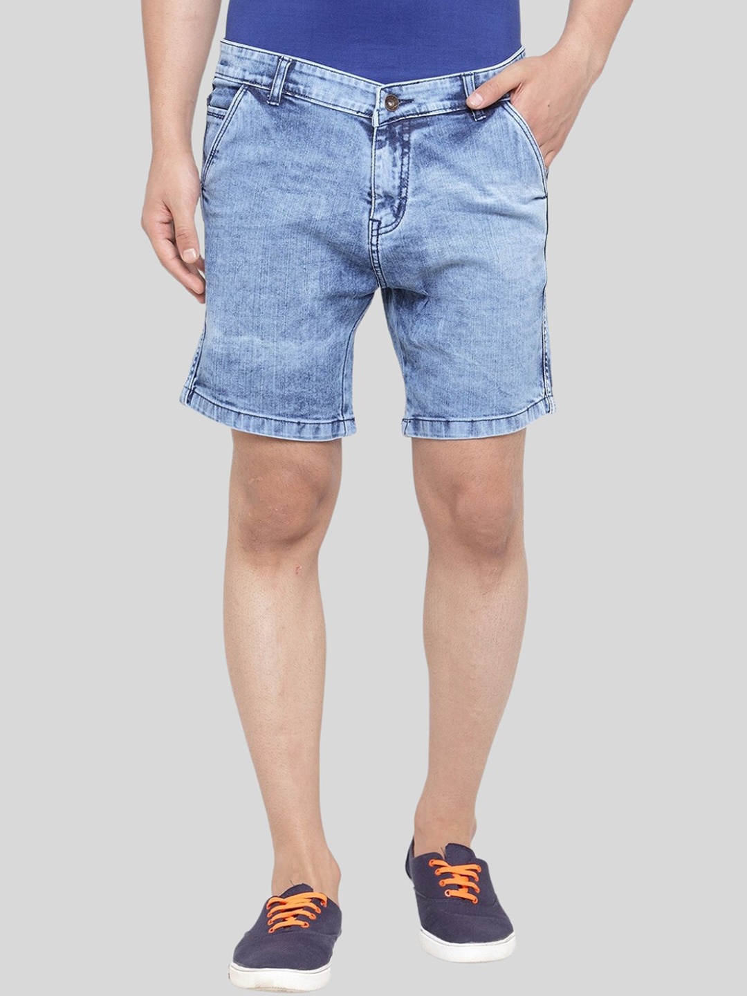 

Ben Martin Men Mid-Rise Denim Shorts, Blue