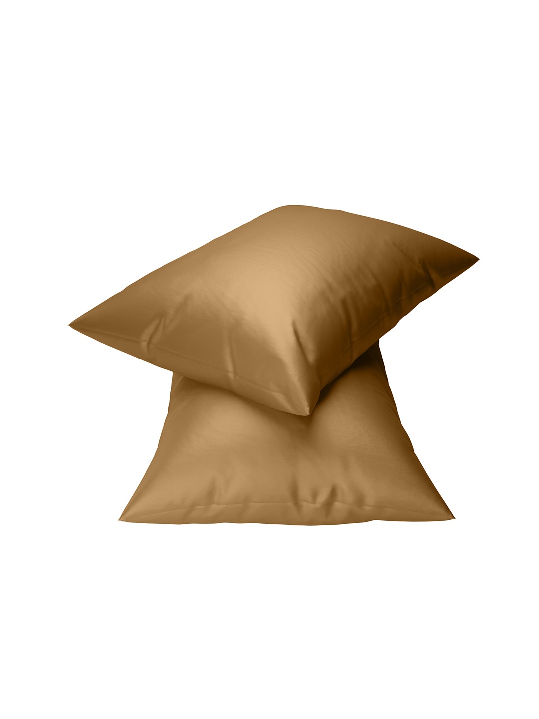 

Stoa Paris SilkLike Eternal Glow 2-Pieces Solid Silk Satin Pillow Covers, Brown