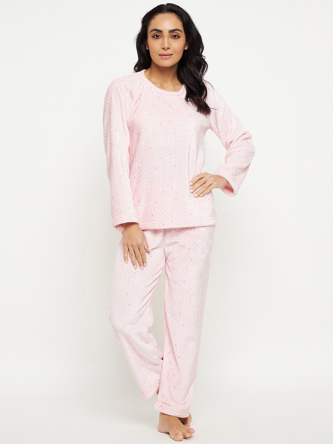 

Camey Women Printed Top and Pajama Pants, Pink