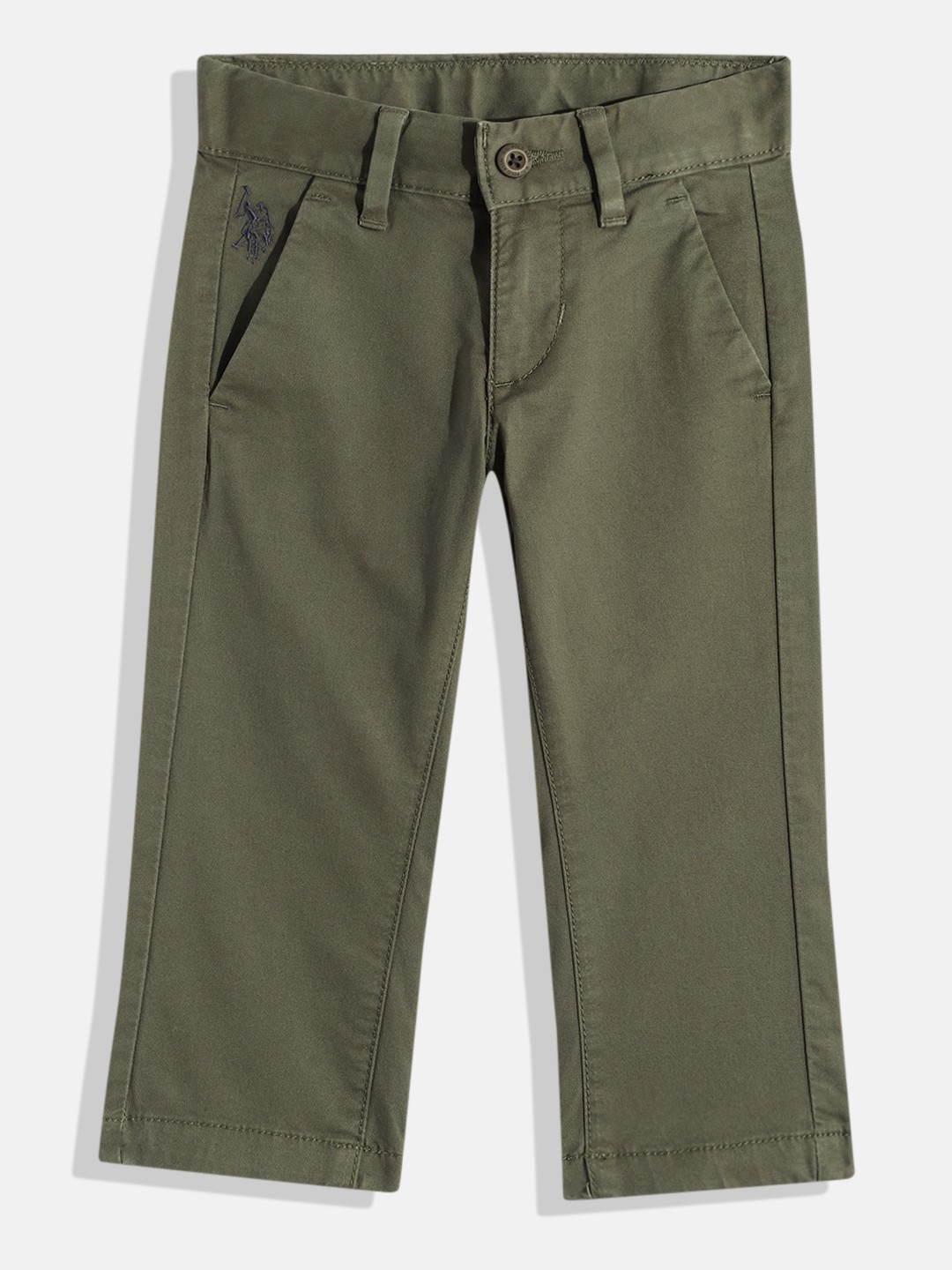 

U.S. Polo Assn. Kids Boys Twill Woven Trousers, Olive