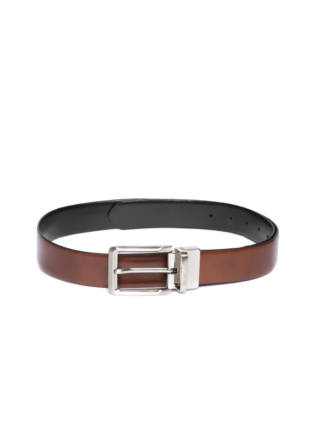 

Da Milano Men Leather Reversible Formal Belt, Brown