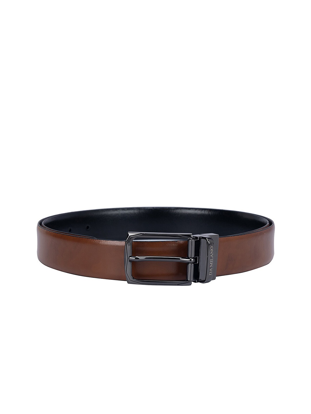 

Da Milano Men Leather Reversible Formal Belt, Brown