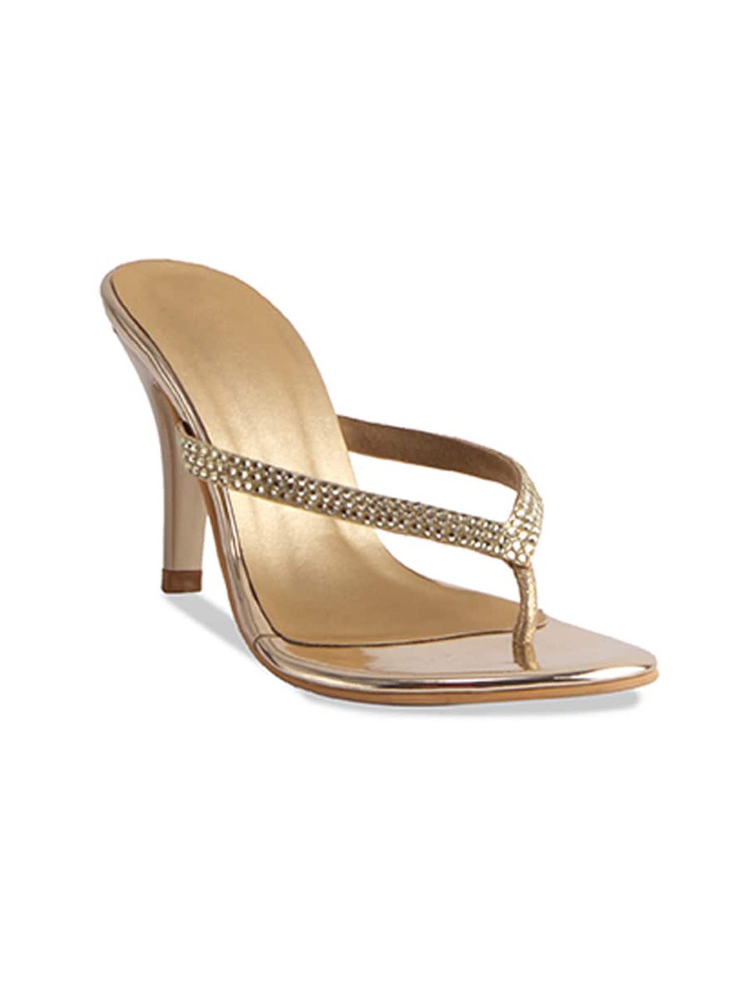 

ERIDANI Embellished Slim Heels, Gold