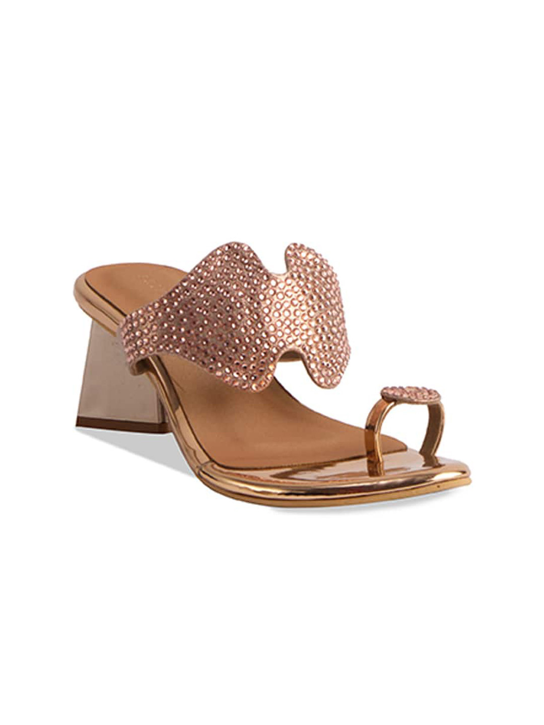 

ERIDANI Aayat Embellished Heels, Rose gold