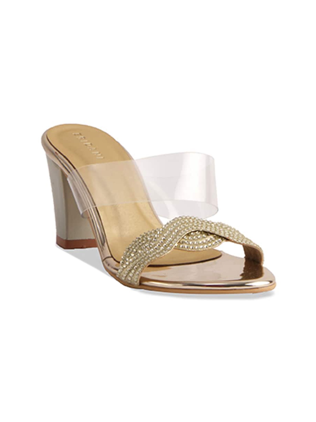 

ERIDANI Ray Embellished Heels, Gold