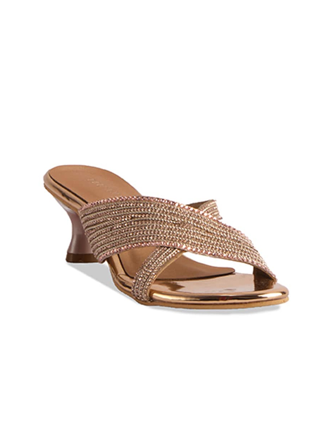 

ERIDANI Embellished Kitten Heels, Rose gold
