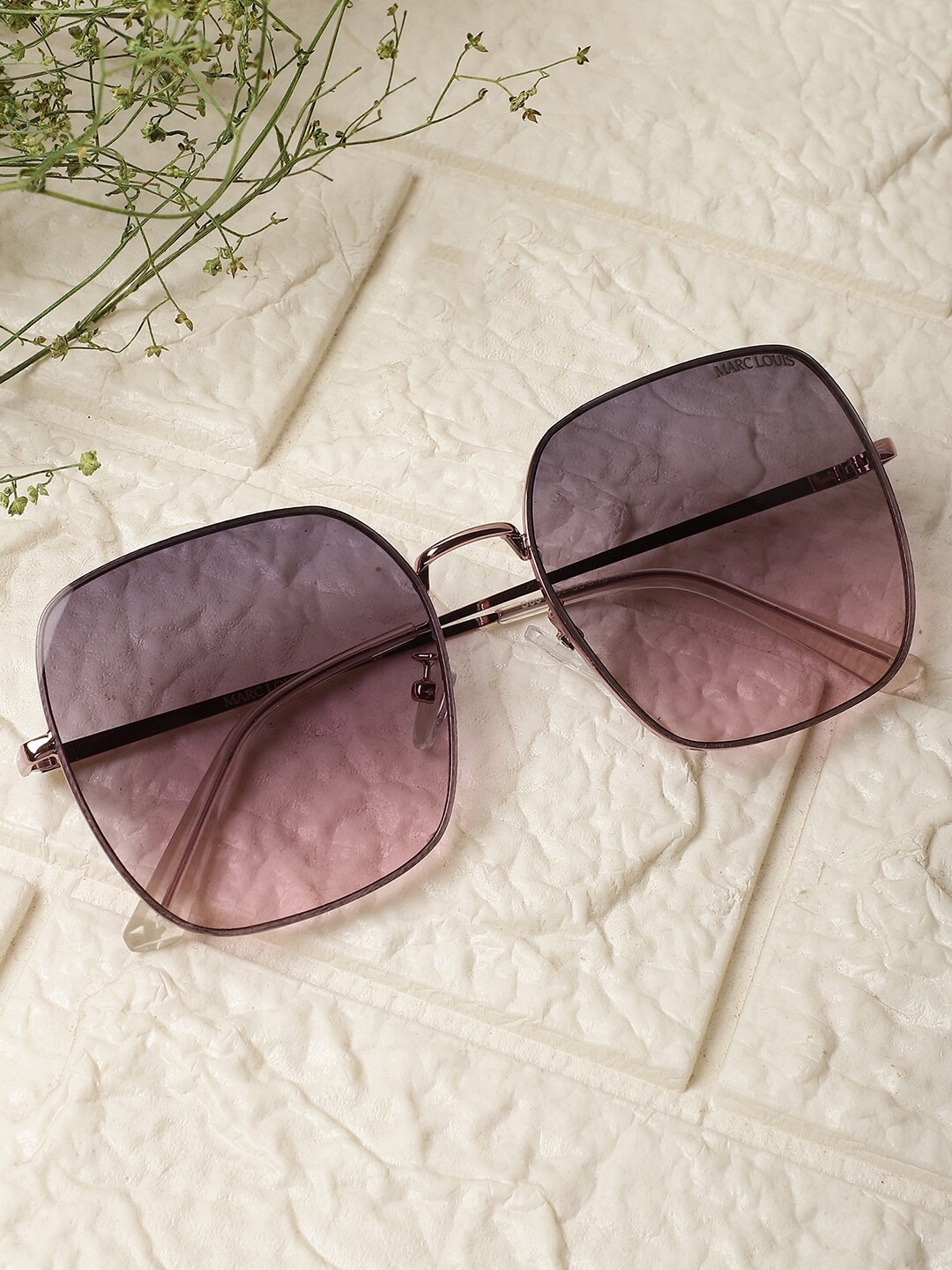 

MARC LOUIS Unisex Square Sunglasses with UV Protected Lens MARC LOUIS B80-481, Pink