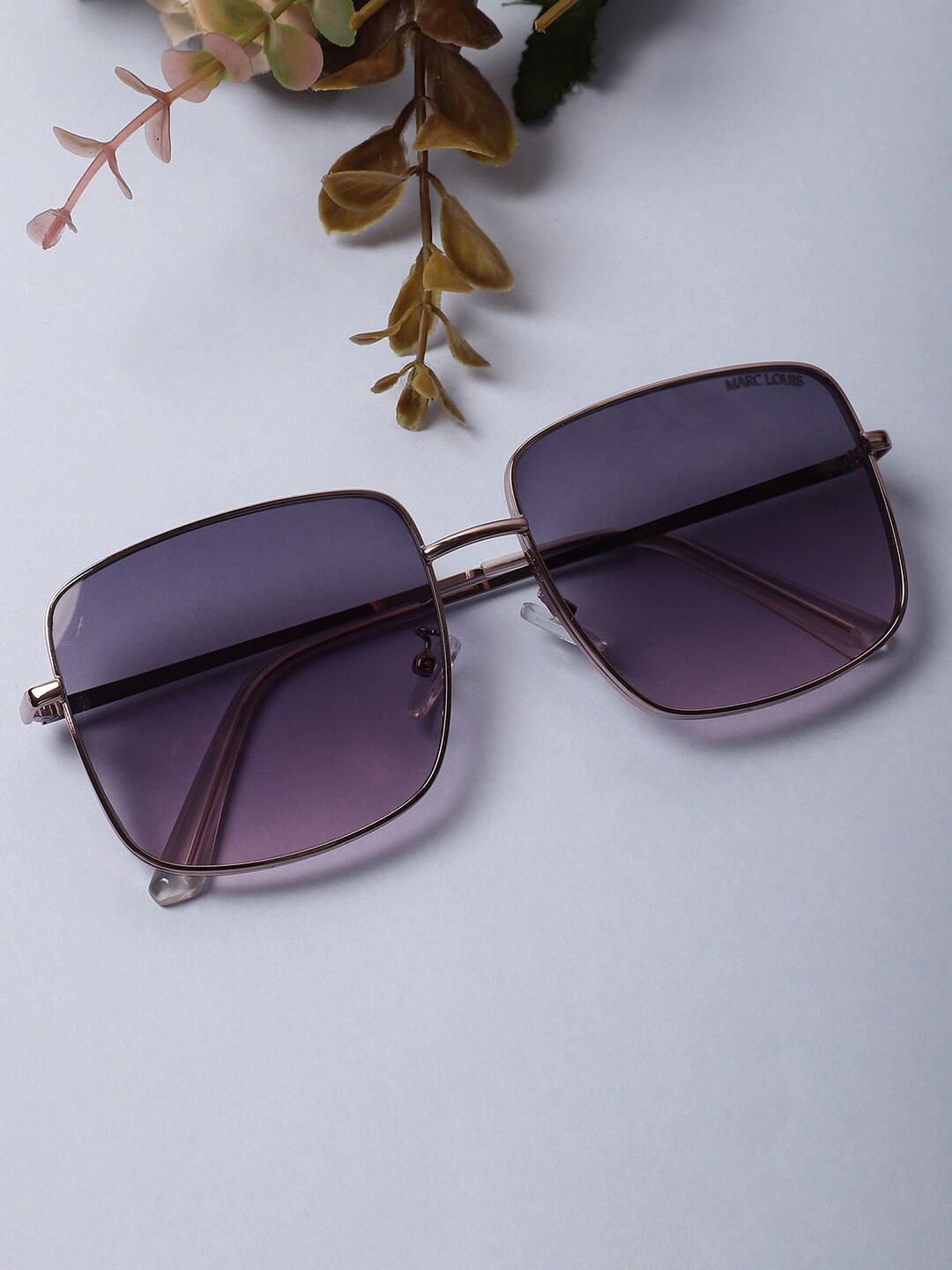 

MARC LOUIS Unisex Square Sunglasses with UV Protected Lens, Pink