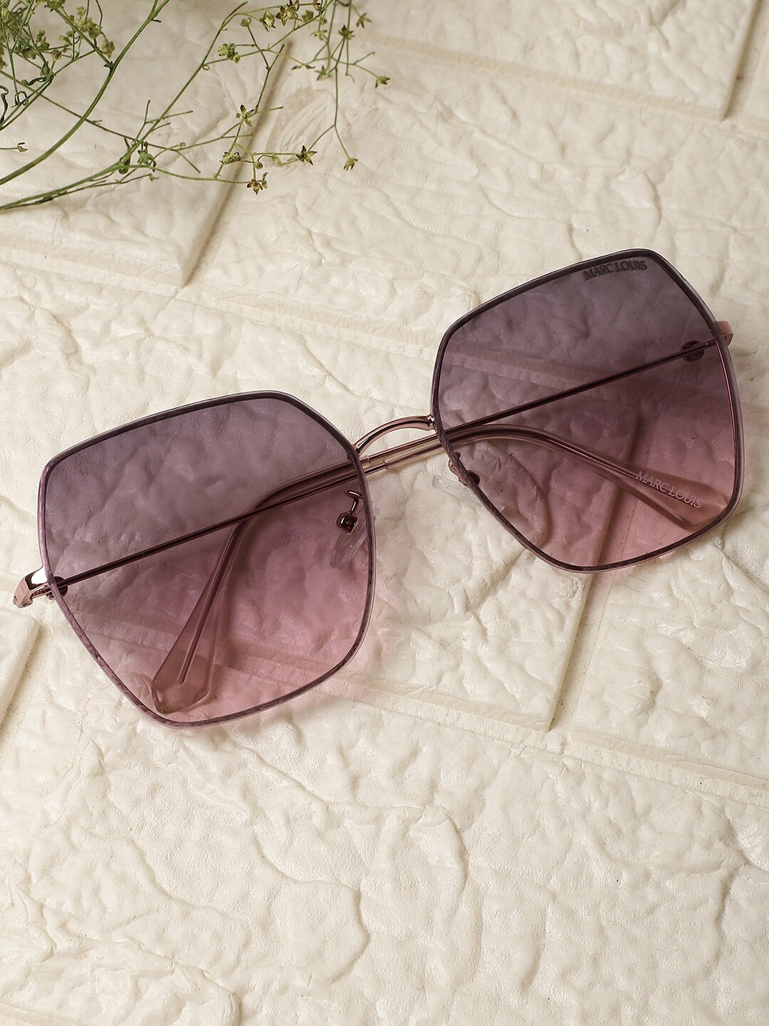 

MARC LOUIS Unisex Square Sunglasses with UV Protected Lens, Pink