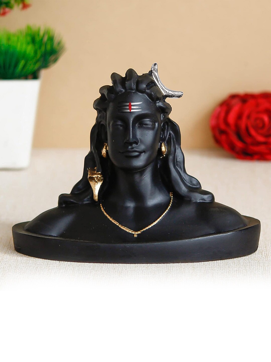 

ZURU BUNCH Black Adiyogi Ceramic Miniature Idol Showpieces