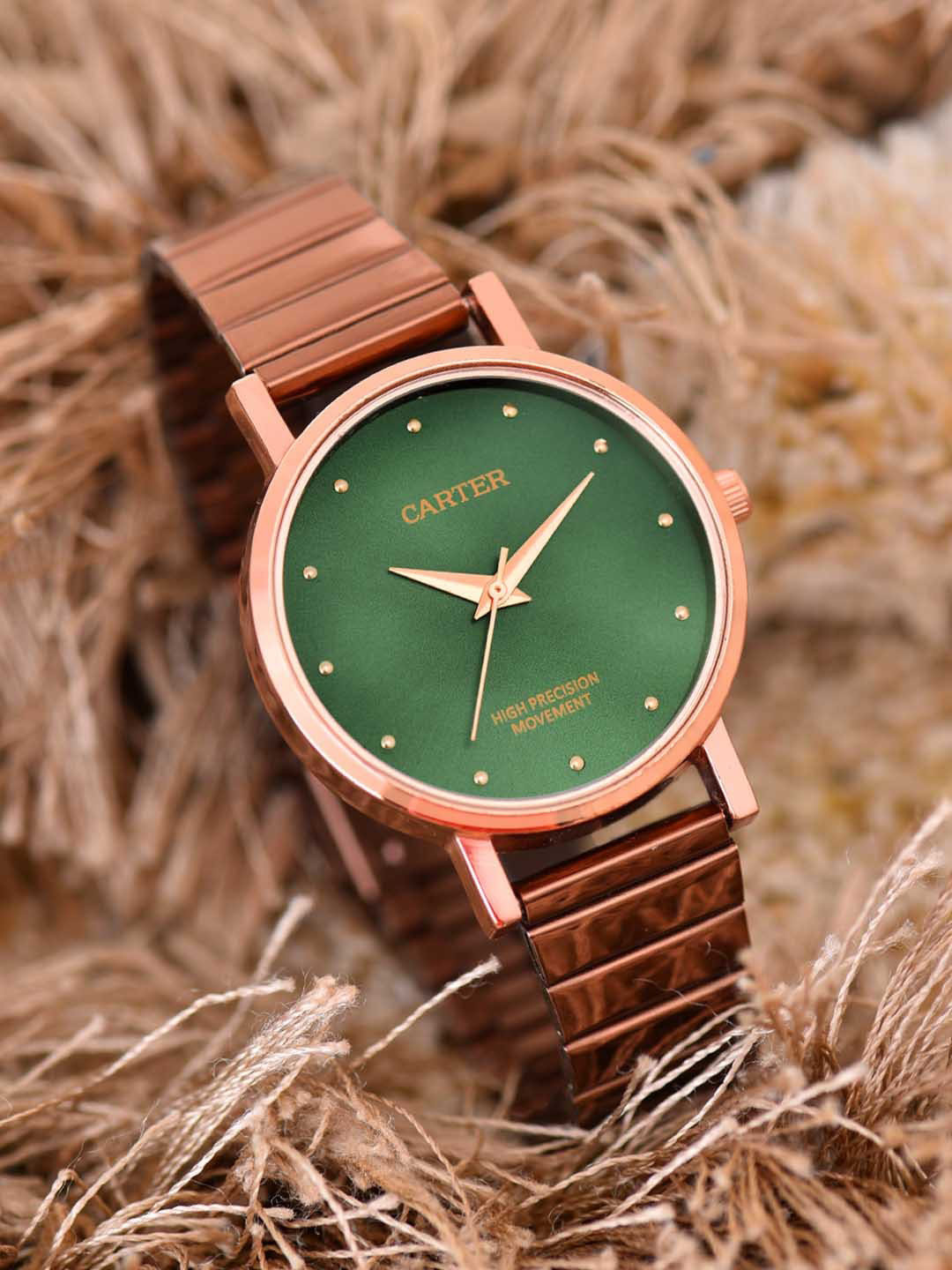 

Sandy D Carter Women Water Resistant Analogue Watch Sandy D Carter-86-RG-GR, Green