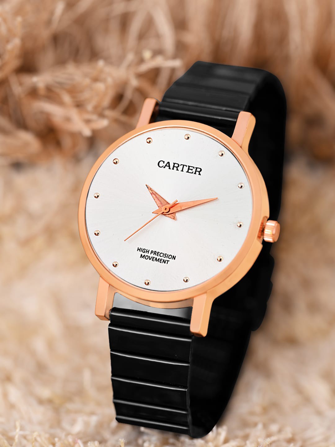 

Sandy D Carter Women Embellished Dial Analogue Watch Sandy D Carter-79-RG-SL, Black
