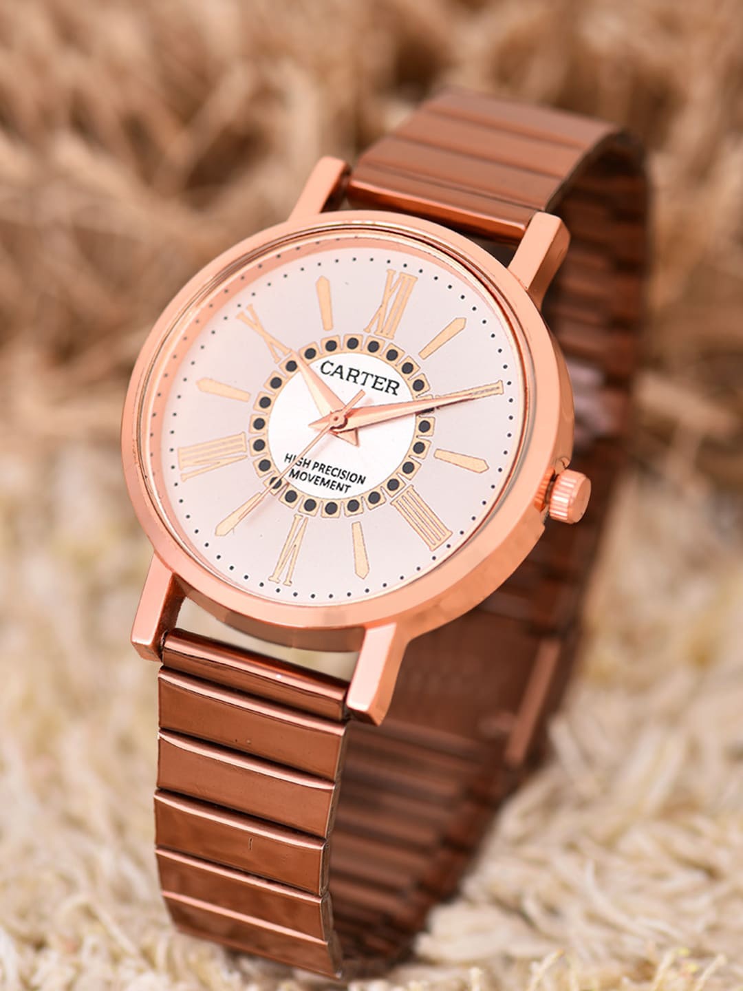 

Sandy D Carter Women Patterned Dial Analogue Watch Sandy D Carter-81-RG-WH, Copper