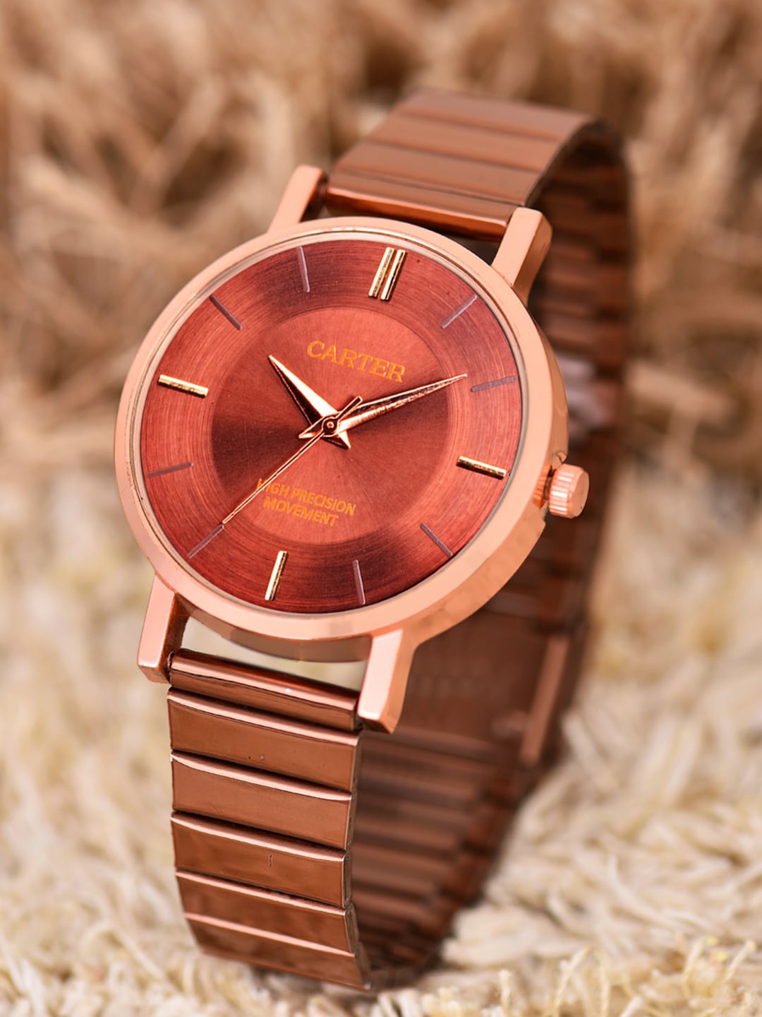 

Sandy D Carter Women Water Resistant Analogue Watch Sandy D Carter-82-RG-BR, Copper