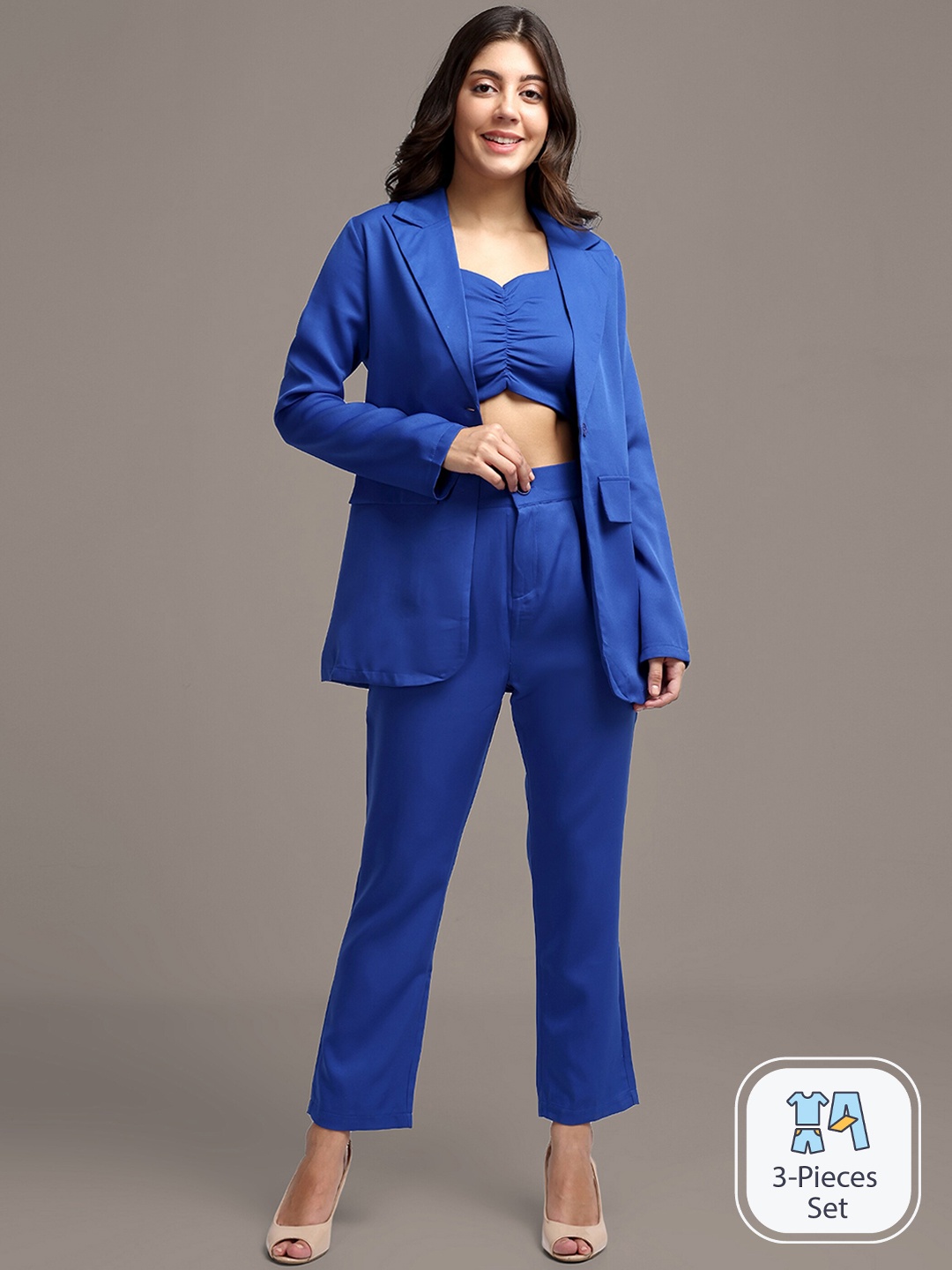 

iki chic 3 Piece Single-Breasted Suits, Blue