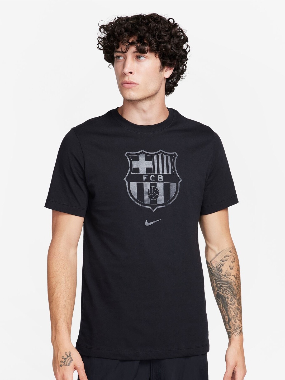 

Nike Round Neck Football Tshirts, Black
