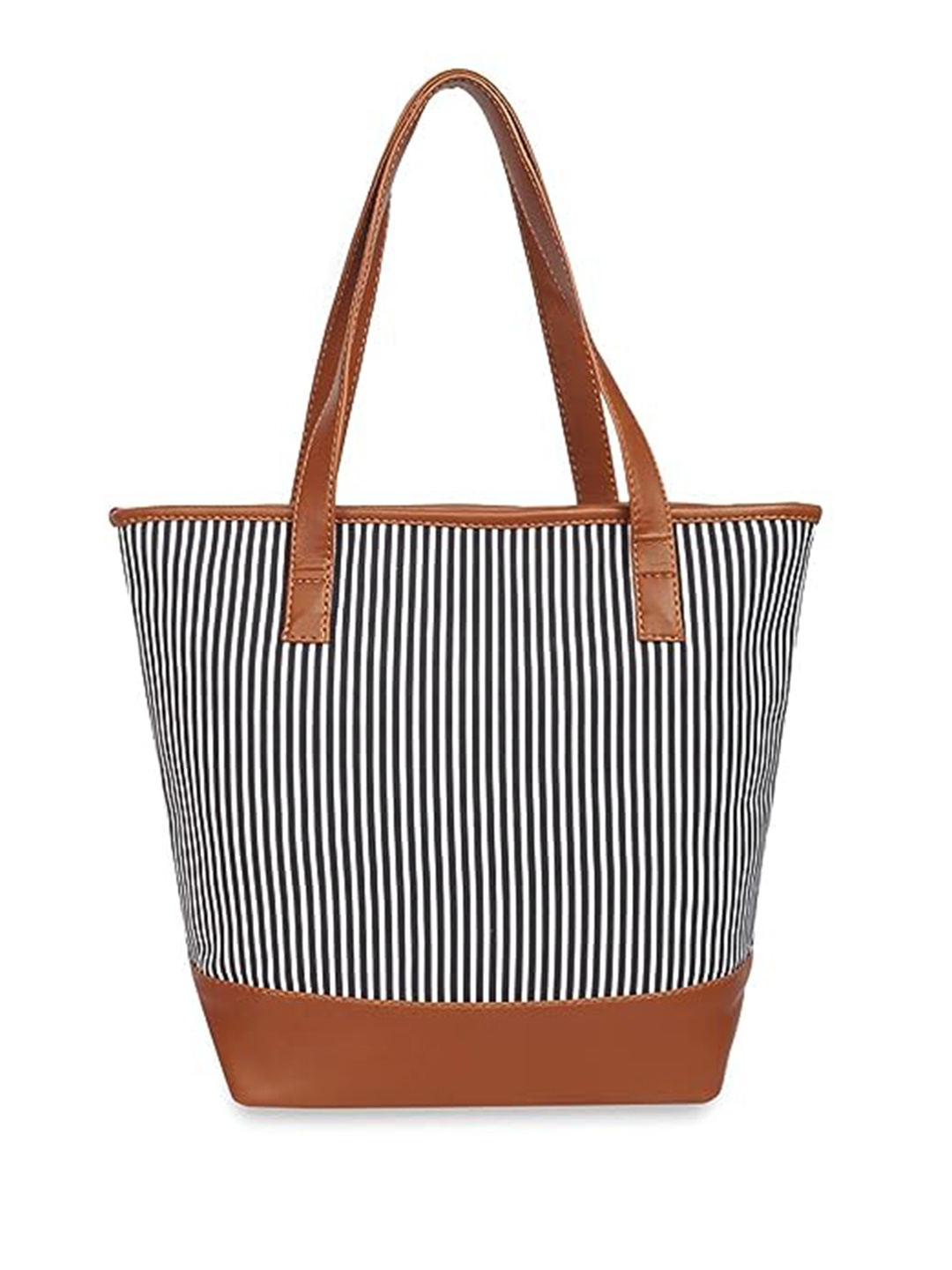 

Anouk Striped Structured Shoulder Bag, Black