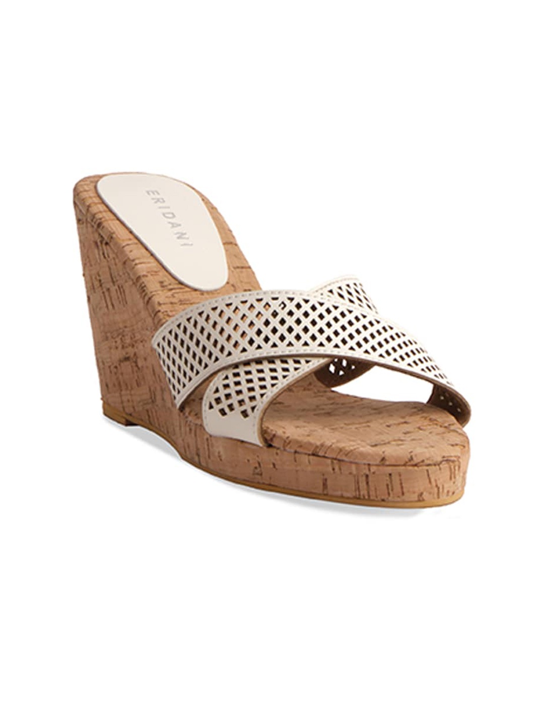 

ERIDANI Lydia Criss-Cross Wedges, Off white