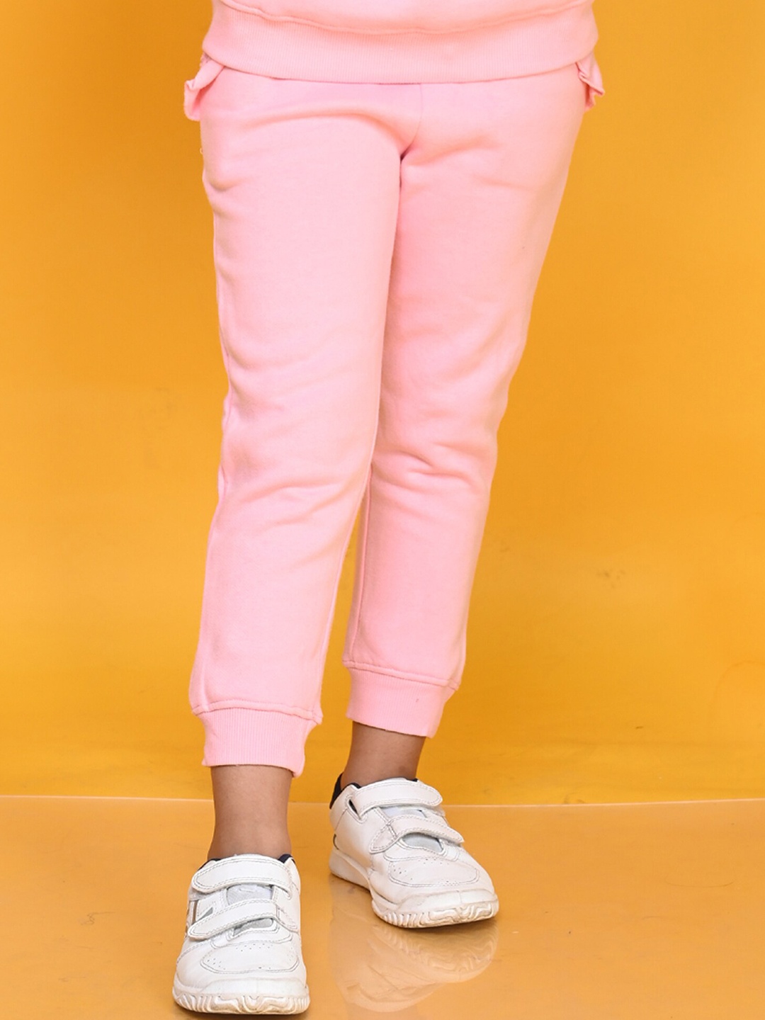 

Anthrilo Girls Mid-Rise Relaxed Fit Joggers, Pink
