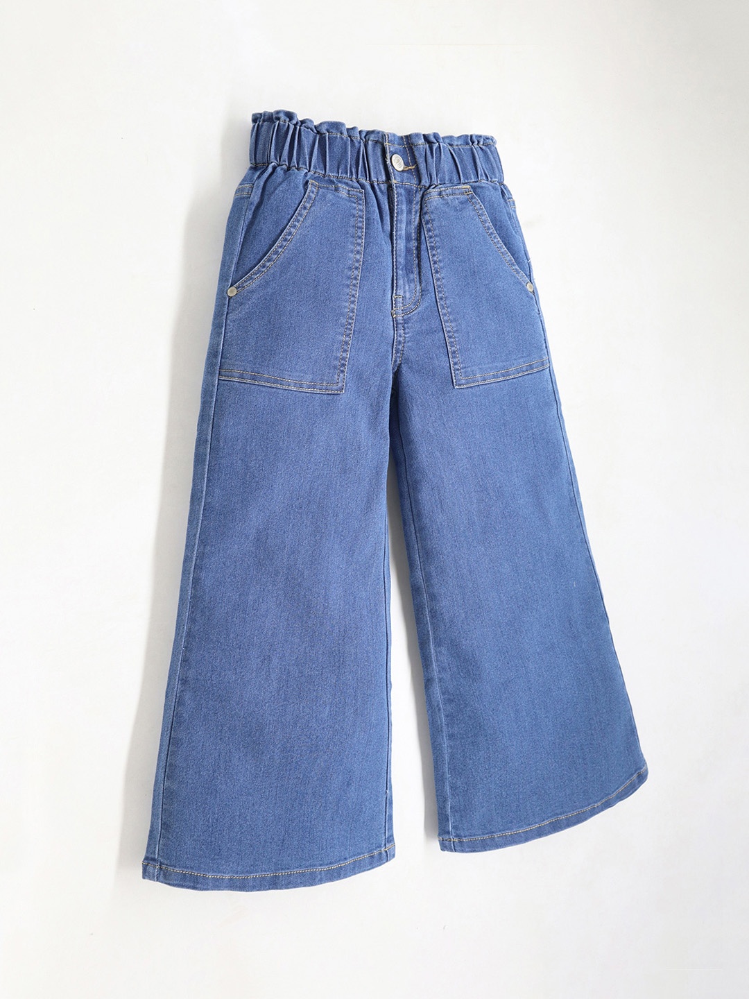 

Cherry Crumble Girls Wide Leg High-Rise Comfort Jeans, Blue