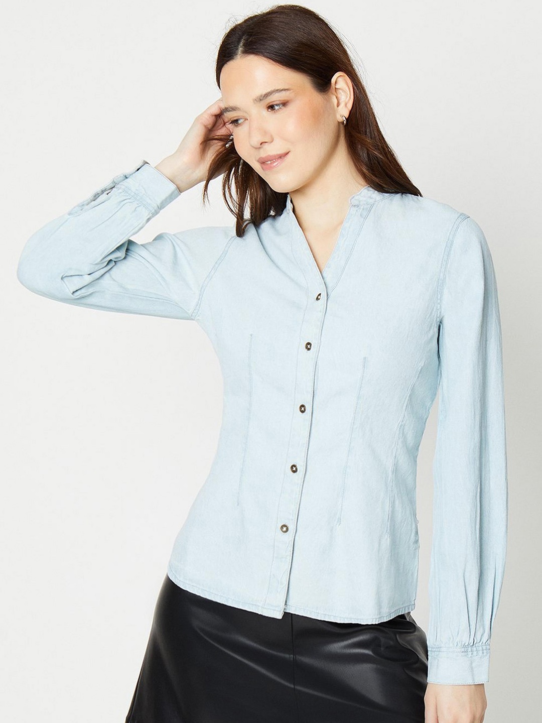 

DOROTHY PERKINS Denim Casual Shirt, Blue