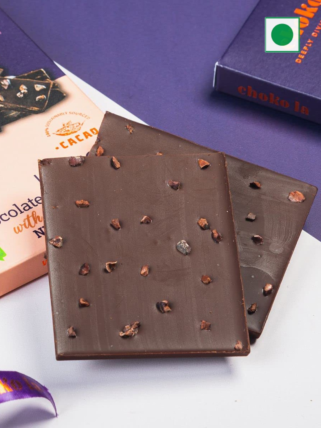 

choko la Sugar Free 54% Dark Chocolate Bar-80 g, Red