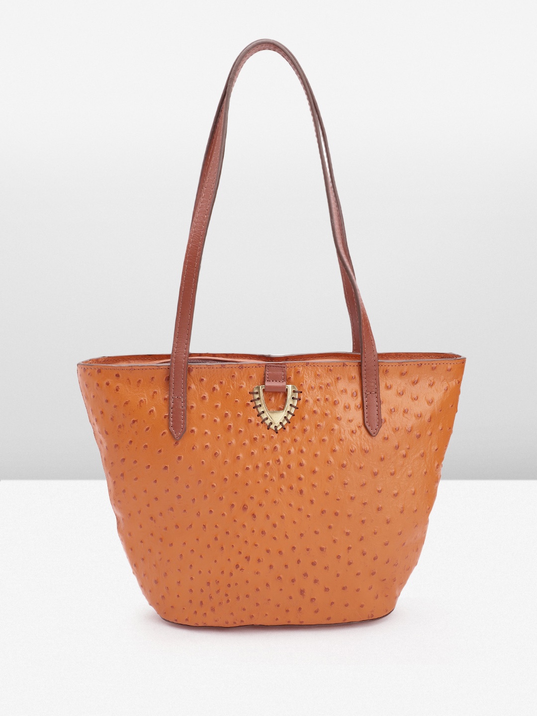 

Hidesign Textured Leather Structured Shoulder Bag, Orange