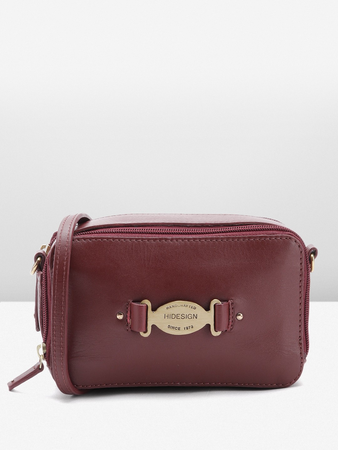 

Hidesign Leather Structured Shoulder Bag, Maroon