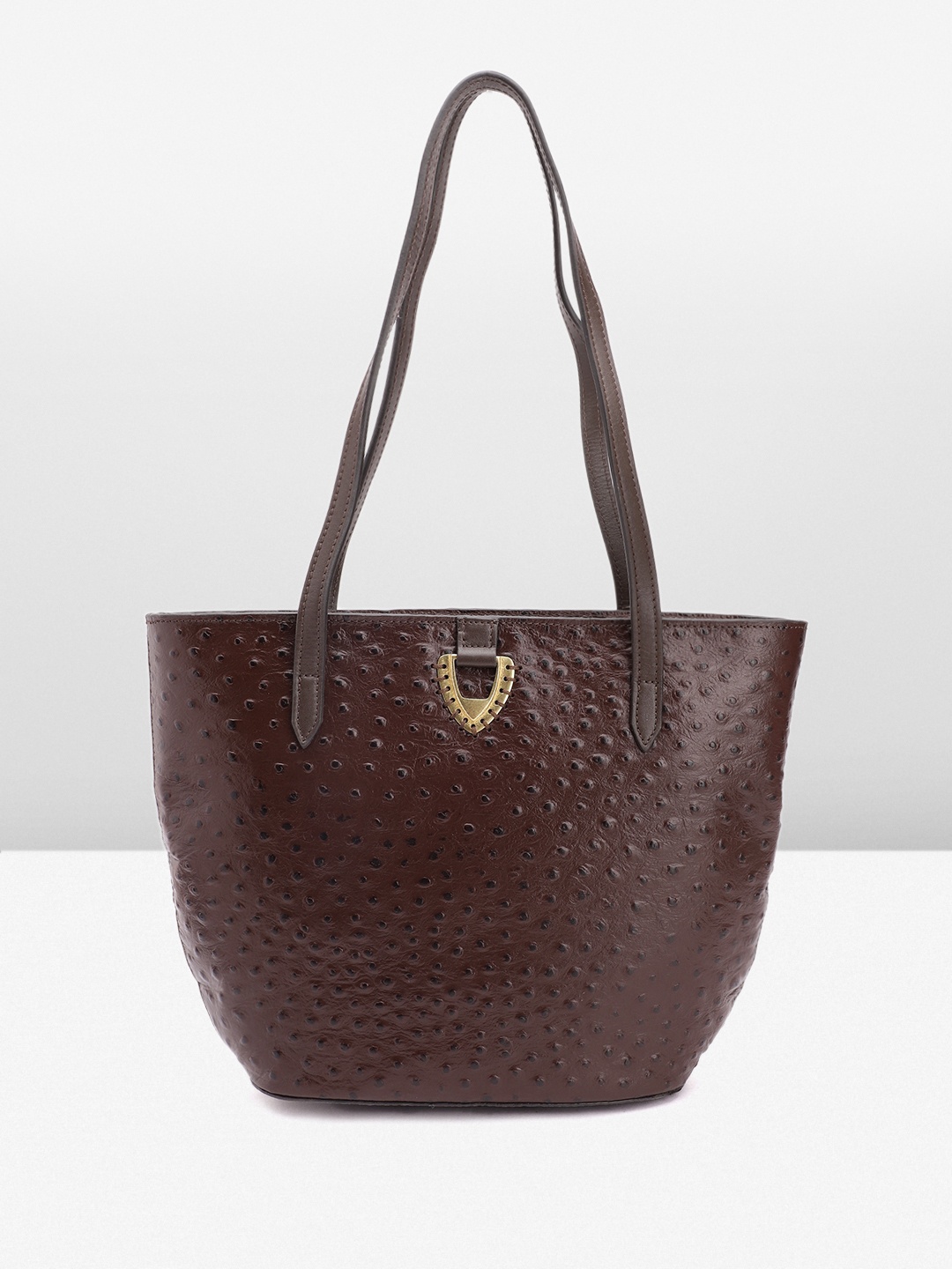 

Hidesign Textured Leather Structured Shoulder Bag, Coffee brown