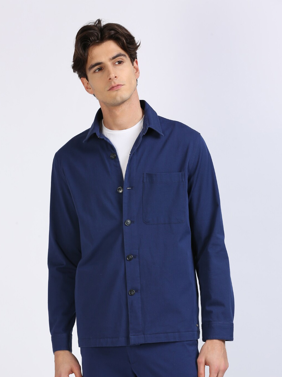 

ONEMILE Smart Long Sleeves Casual Shirt, Blue