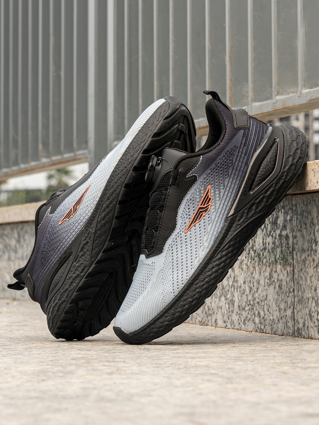 

Red Tape Men Flow+ Textile Walking Shoes, Black