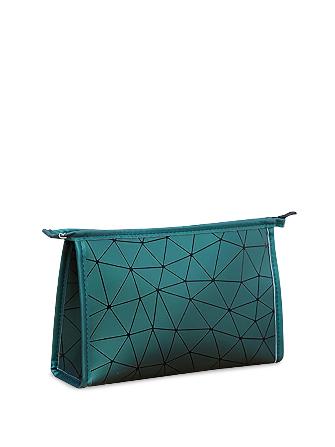 

HOUSE OF QUIRK Black & Green Printed Cosmetic Bag Organiser