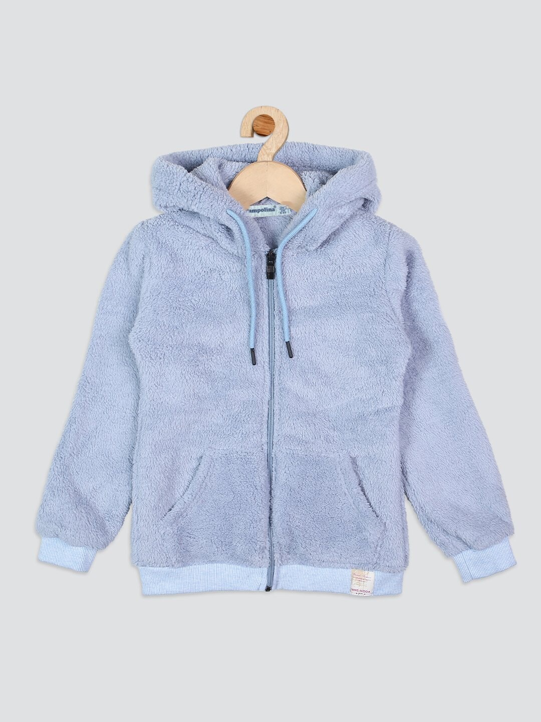 

PAMPOLINA Girls Fleece Hooded Front-Open Sweatshirt, Blue