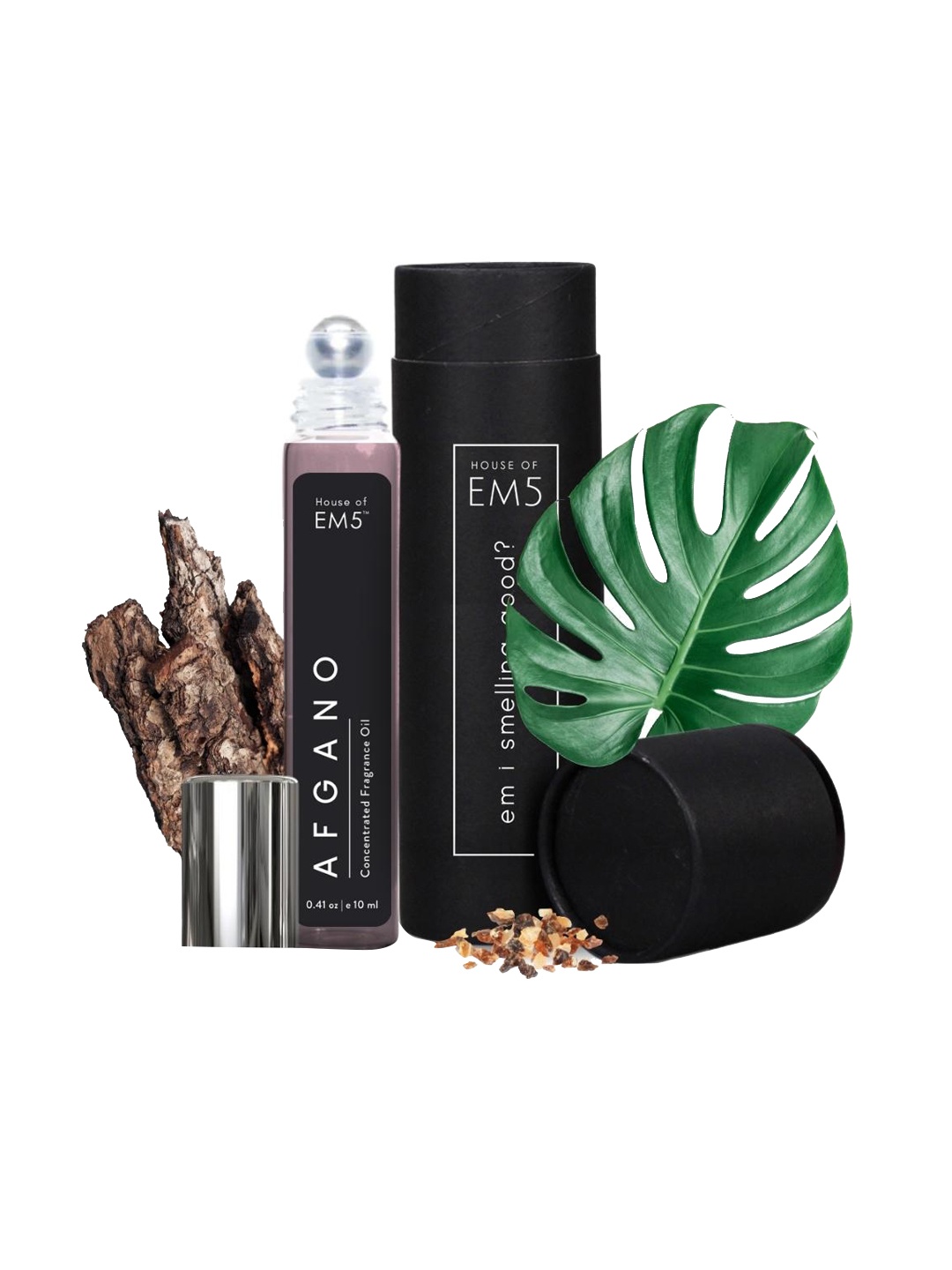 

EM5 Elixir Alcohol Free Perfume Roll On- Amber Smoky Oud - 10ml, Transparent