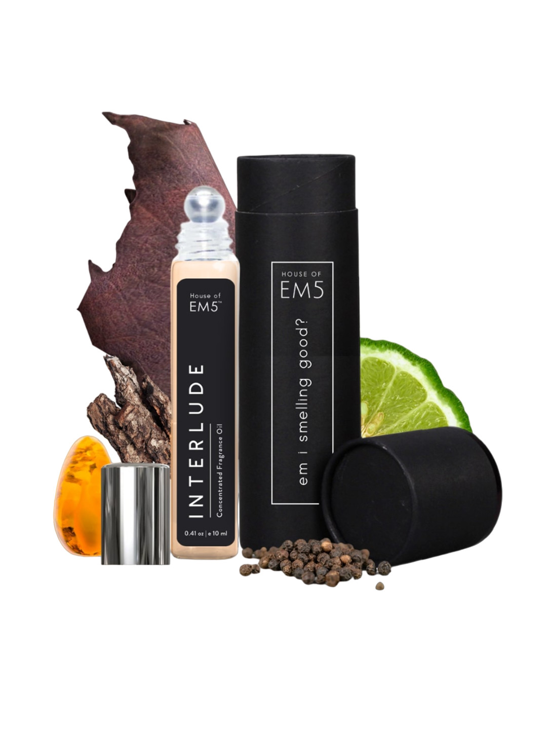 

EM5 Interlude Men Long Lasting Concentrated Fragrance Oil Perfume Roll On-10ml, Transparent