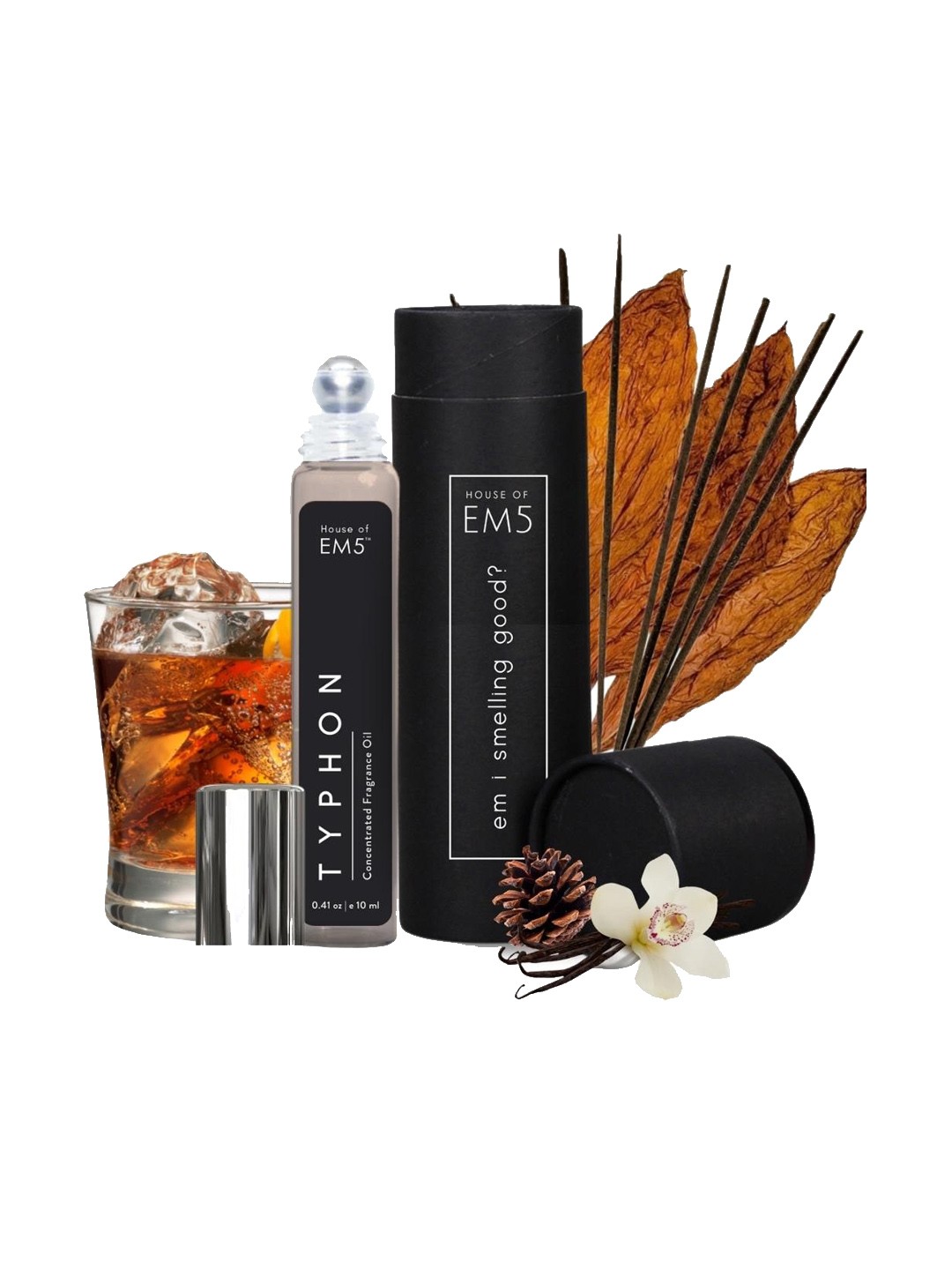 

EM5 Typhon Long Lasting Concentrated Fragrance Oil Perfume Roll On-10ml, Transparent