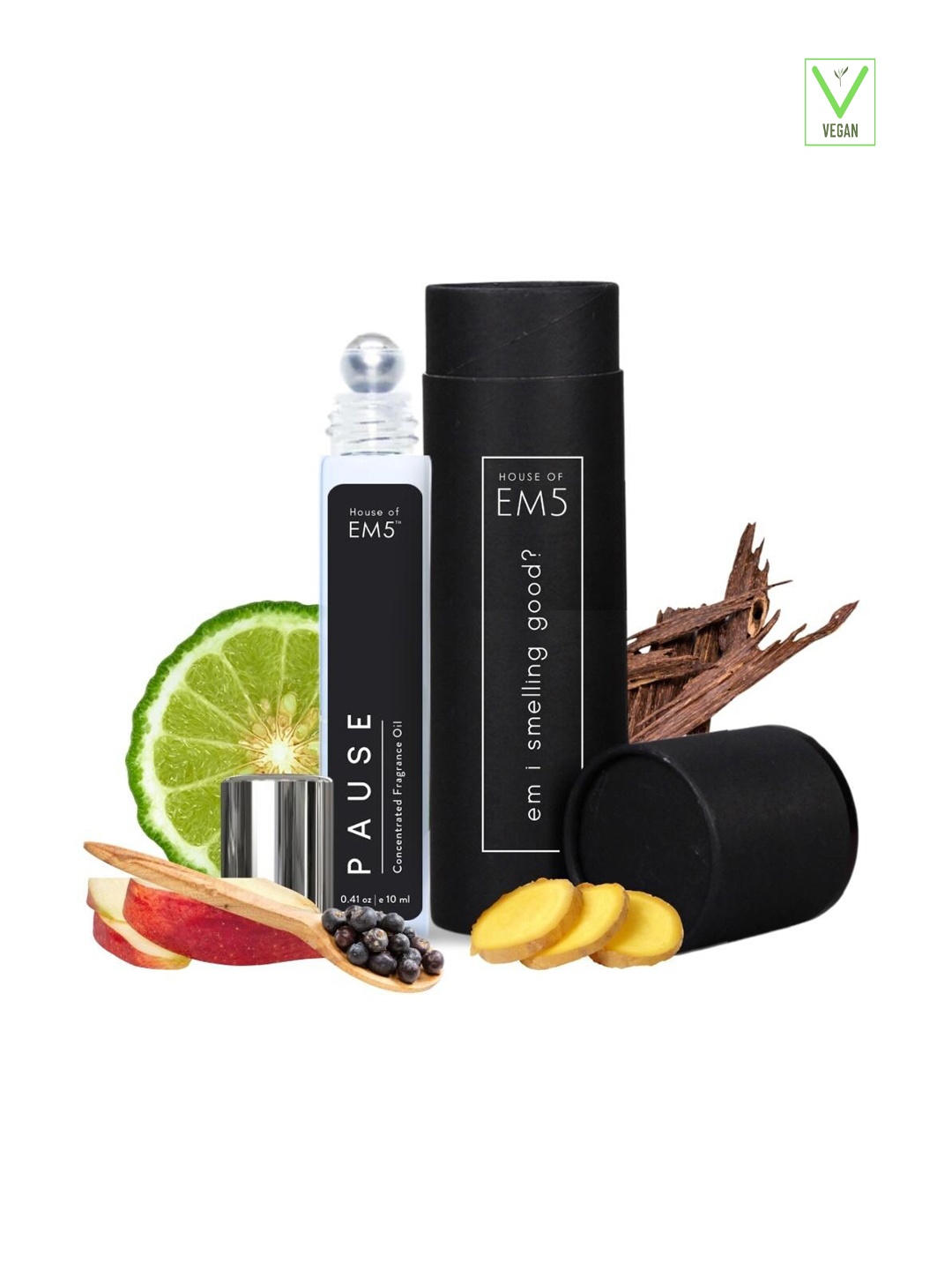 

EM5 Pause Men Long Lasting Concentrated Fragrance Oil Perfume Roll On-10ml, Transparent
