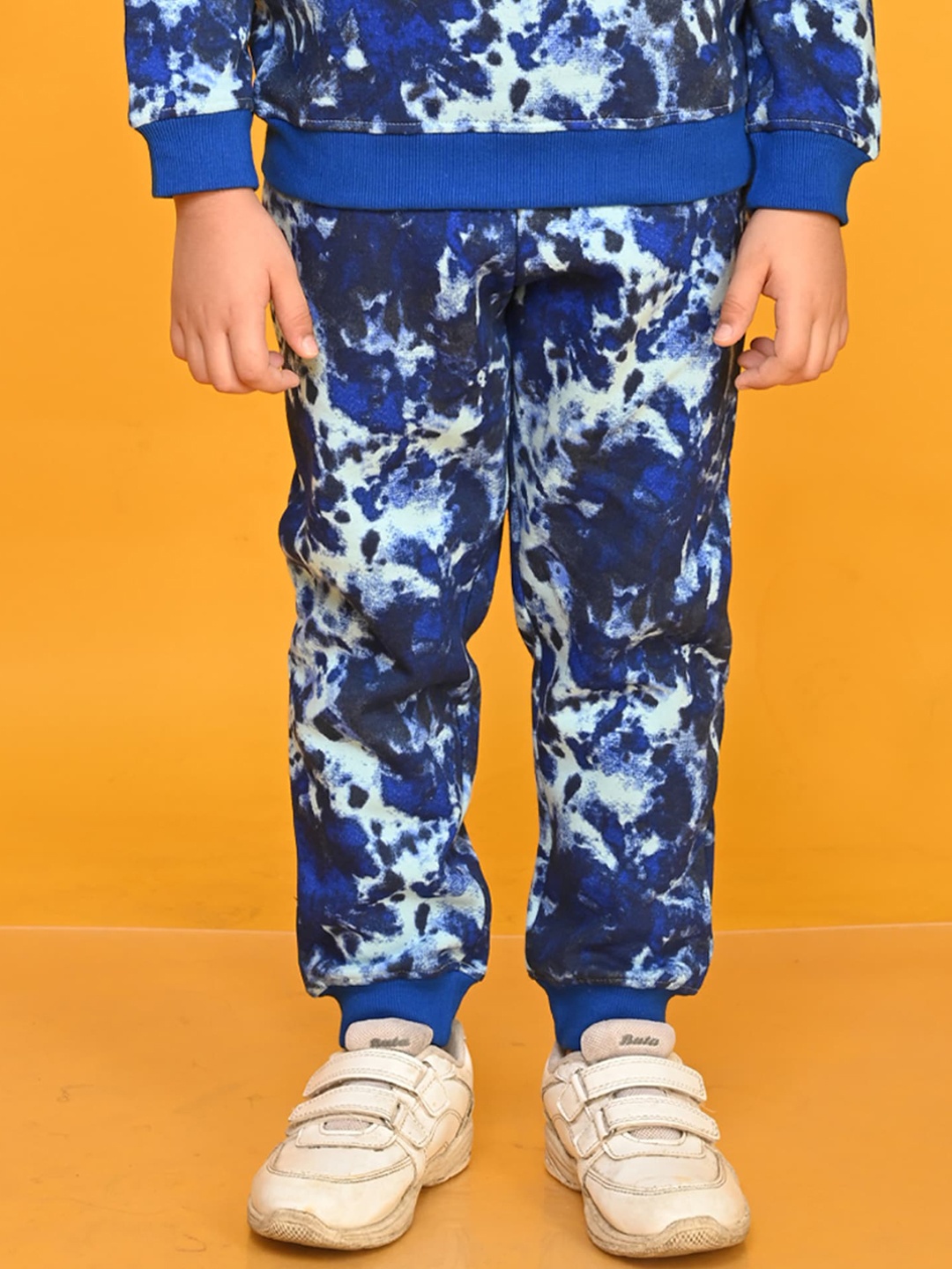 

Anthrilo Boys Abstract Printed Fleece Joggers, Blue