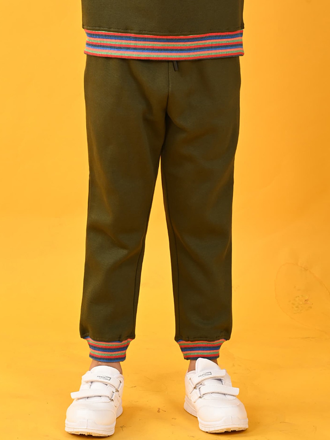 

Anthrilo Boys Relaxed High-Rise Fleece Joggers, Olive