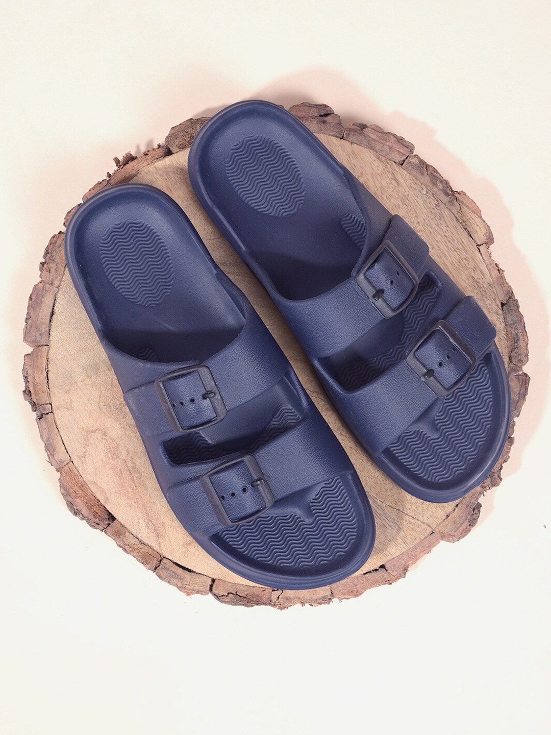 

Action EVA Flotter Women Two Strap Rubber Sliders, Navy blue