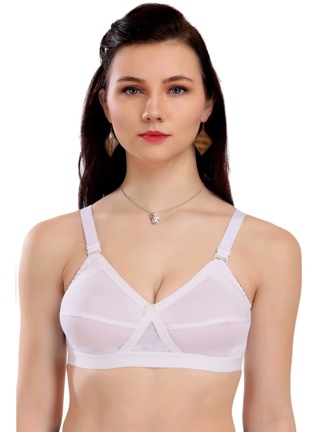 

Eve's Beauty Non-Wired Non Padded Everyday Bra With Side Shaper, White